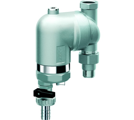 Изображение товара Фильтр FAR 100 мкм, с магнитными вставками, под манометр, Max: 95 C, 25 бар, поворотное соединение, 1/2" ВР-НР FA 39M5 12100