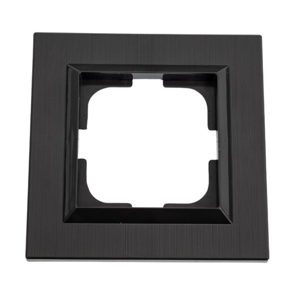 Изображение товара Одноместная рамка OVIVO QUANTUM антрацит 90x90 мм для электроустановочных элементов
