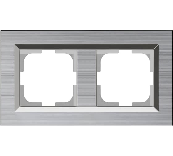 Изображение товара 2-местная рамка OVIVO QUANTUM, серебро, 405-320000-226