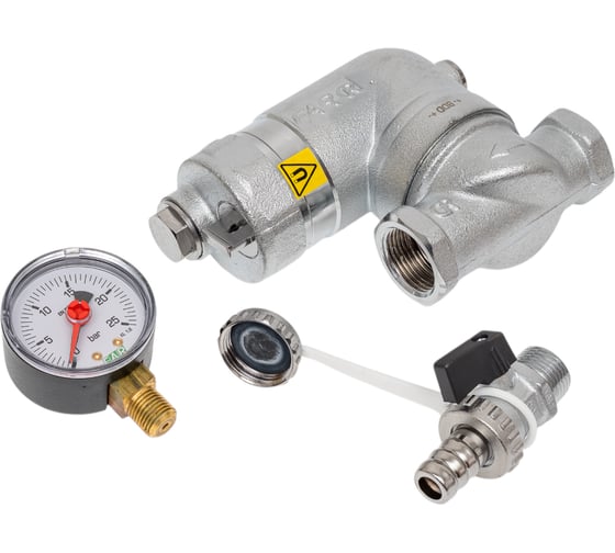 Изображение товара Фильтр FAR 100 мкм, с магнитными вставками, с манометром, Max: 95 C, 25 бар, поворотное соединение, 3/4" ВР FA 39M8 34100