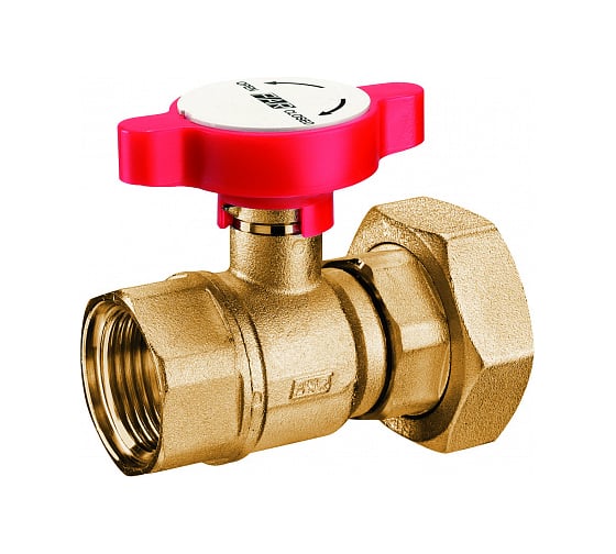 Изображение товара Шаровой кран FAR 1"х1 1/2", латунный, с накидной гайкой, синяя ручка FS 3059 1B