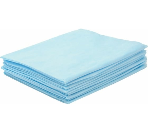 Изображение товара Голубая нестерильная простыня ЧИСТОВЬЕ 80x200 см, СМС 14 г/м2, комплект 20 шт. 630210