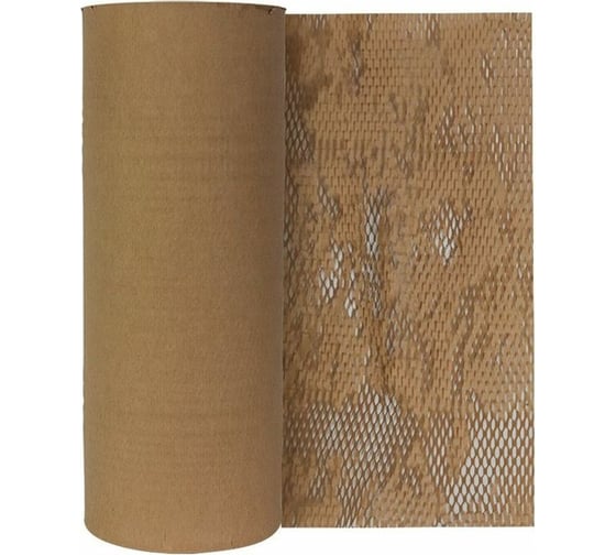Изображение товара Крафтовая перфорированная упаковочная бумага PB International 500 мм, 250 м, бурая PP00501050