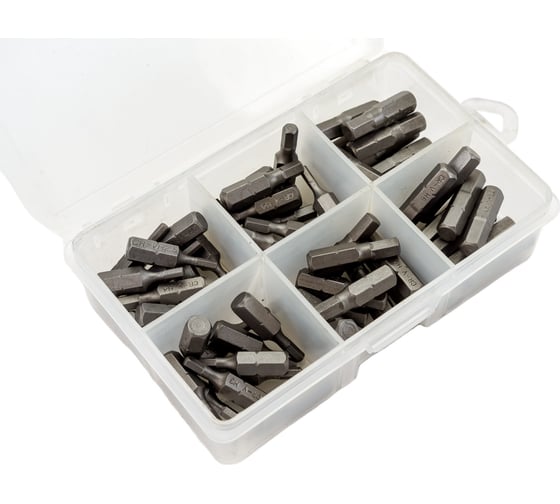 Изображение товара Набор бит 60 шт в пластиковом боксе, CrV, 233411-H60 Управдом 4100002284