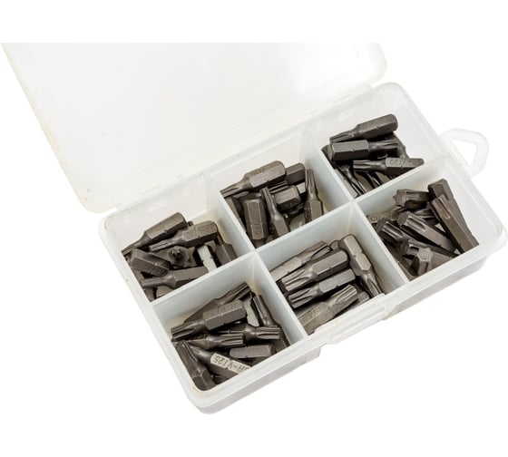 Изображение товара Набор бит 60 шт в пластиковом боксе, CrV, 233511-H60 Управдом 4100002285