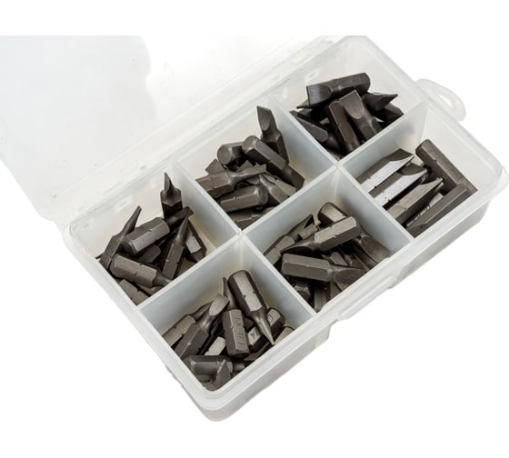 Изображение товара Набор бит 60 шт в пластиковом боксе, CrV, 233311-H60 Управдом 4100002282