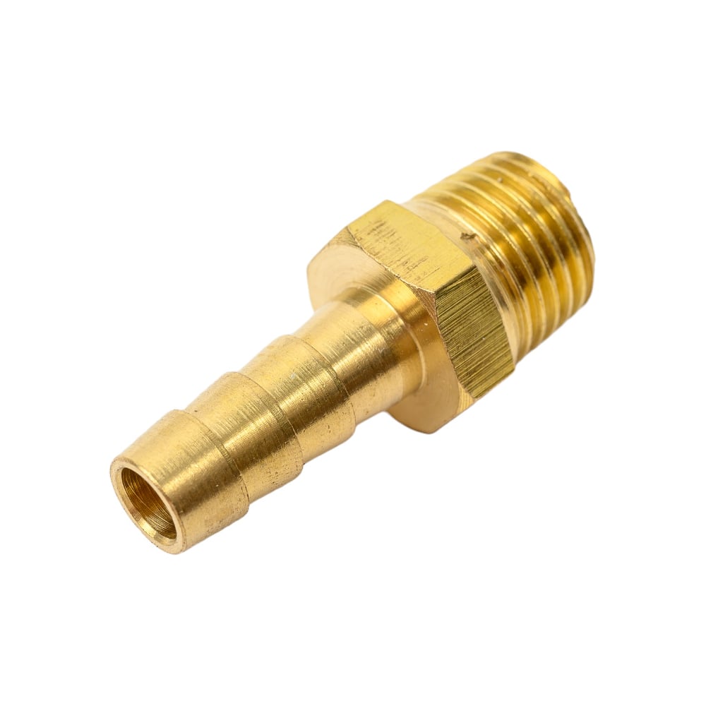 Изображение товара Наружняя резьба 1/4 штуцер елочка 8 мм латунь ECO AB-MT14/E08