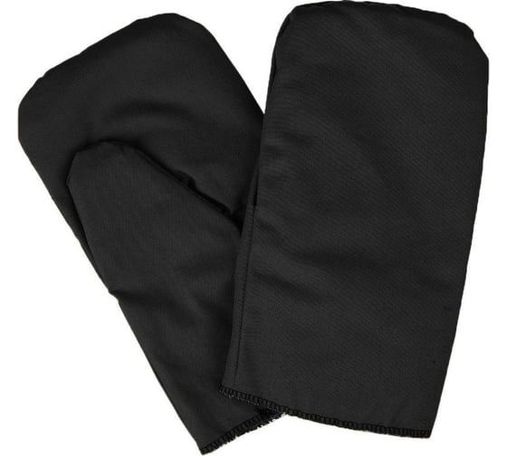 Изображение товара Рабочие хлопковые утепленные рукавицы ООО Комус черные, плотность 240 г/кв.м, 5 пар 1193947