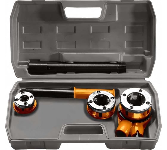 Изображение товара Набор клуппов SPARTA 1/2"-3/4"-1"+ плашкодержатель с трещоткой, 6 предм 773335