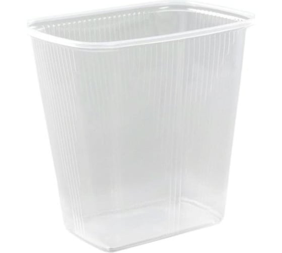 Изображение товара Одноразовый контейнер ЮПЛАСТ 500 мл, без крышки, 108x82 мм, прозрачные, ПП, комплект 100 шт. 607533