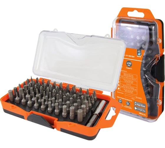 Изображение товара Набор бит №4; SL, PH, PZ, HEX, TORX, SQ, удлинитель, сталь CR-V, в пластиковом держателе, TDM ELECTRIC «Алмаз» SQ1019-0104