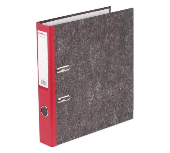 Изображение товара Папка-регистратор ОФИСМАГ фактура стандарт, с мраморным покрытием, 50 мм, красный корешок 225587