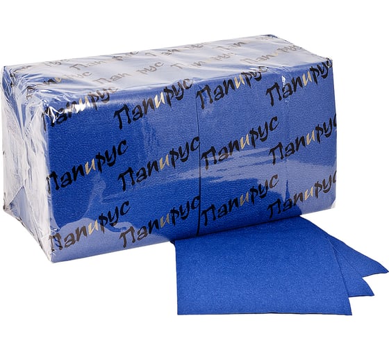 Изображение товара Бумажная салфетка Папирус синяя, 24x24 см, 1 слой, 400 шт. ПС-С11611