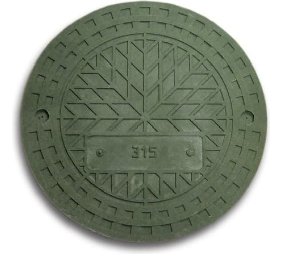 Изображение товара Люк Агросток полимерно-композитный 1.5т (A15) для колодца 315 П (зеленый) 23363