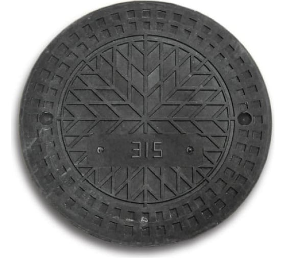 Изображение товара Люк Агросток полимерно-композитный 1,5т (A15) для колодца 315 П (черный) 23784