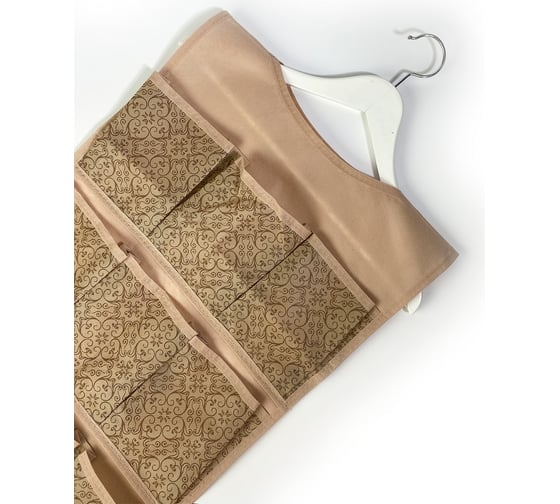 Изображение товара Органайзер ГЕЛЕОС подвесной, 12 карманов "миндаль"/бежевый/ 82x40 см МНД-161