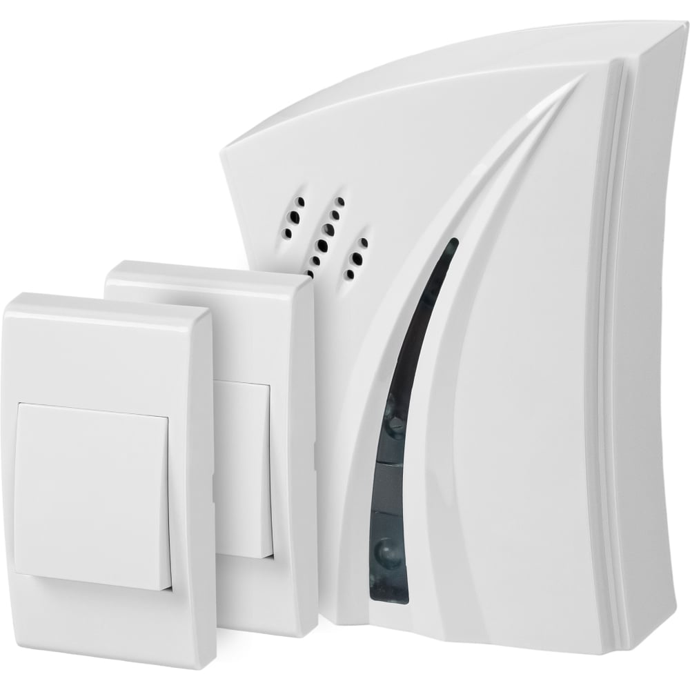 Изображение товара Беспроводной дверной звонок TDM ELECTRIC Народный ЗББ-Н-12/1-32М с 2 кнопками белый