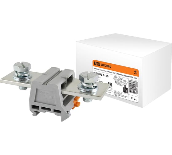 Изображение товара Болтовая силовая клемма TDM ELECTRIC КБС-240 кв.мм., серая, 415А SQ0833-0109