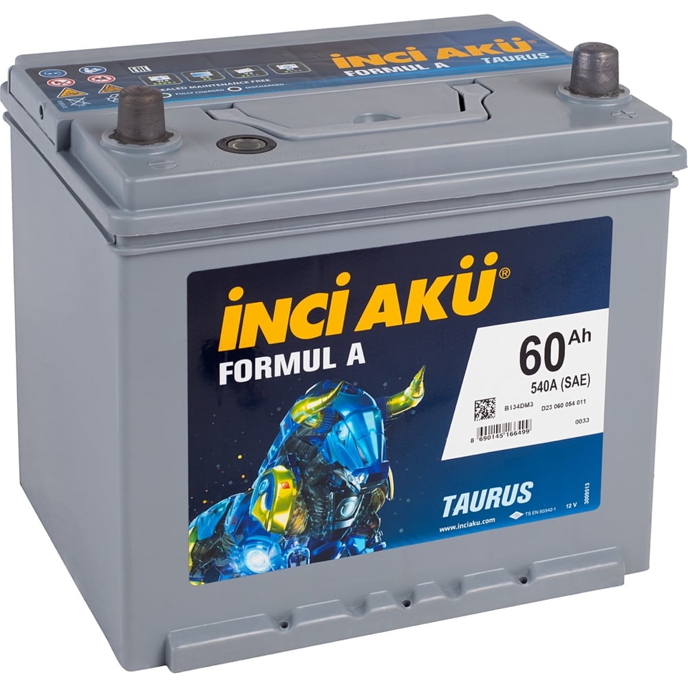 Изображение товара Автомобильный аккумулятор INCI AKU Formul A 60R 12В, 60А*ч, 540 А Изображение товара Автомобильный аккумулятор INCI AKU Formul A 60R 12В, 60А*ч, 540 А