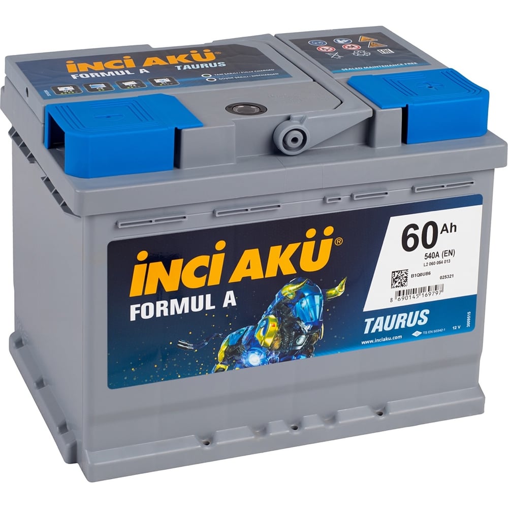 Изображение товара Автомобильный аккумулятор INCI AKU Formul A 60R 12В 60Ah Cа/Cа