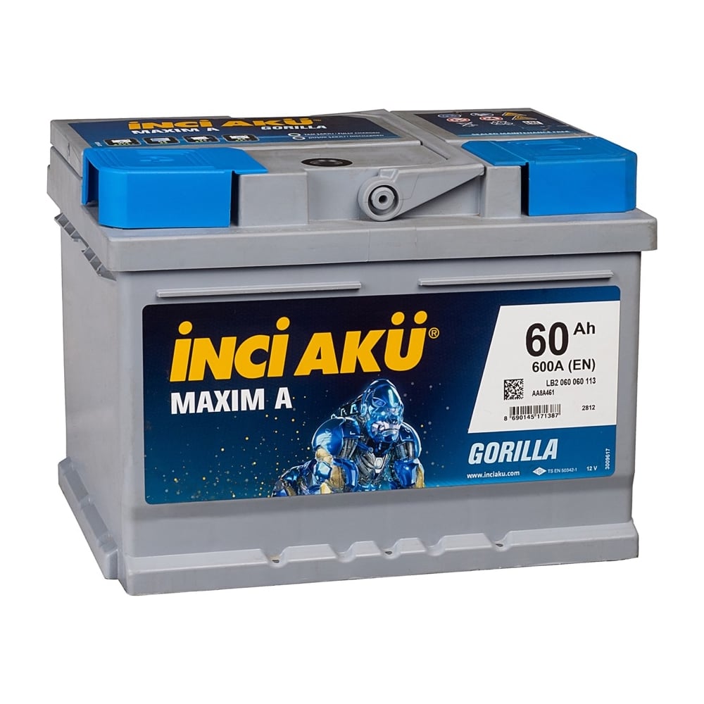 Изображение товара Аккумулятор INCI AKU Maxim A 60RS 12В 60Ач 600А кальциевый стандартные клеммы