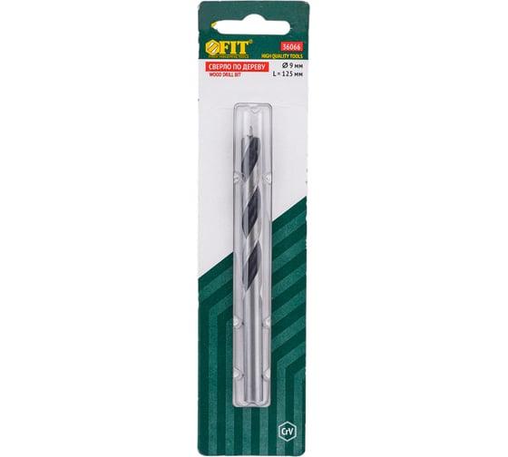 Изображение товара Сверло спиральное HQ (9 мм; CrV) по дереву Fit 36066