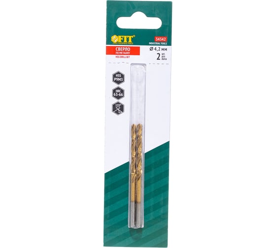 Изображение товара Сверло (2 шт; 4.2 мм; HSS) по металлу Fit 34342