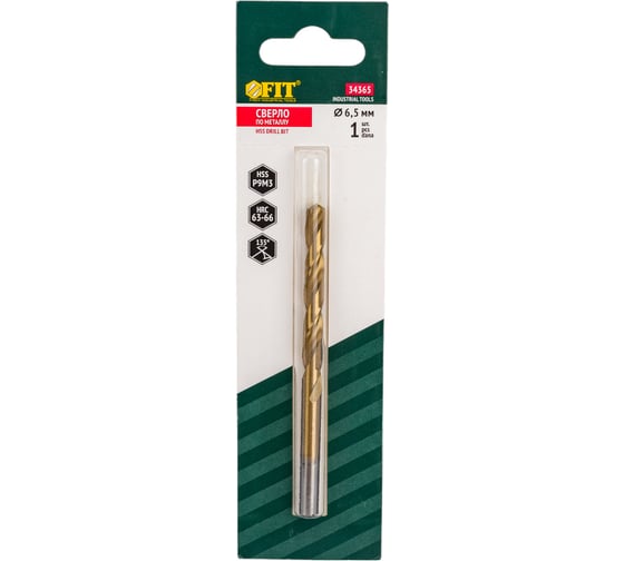 Изображение товара Сверло (6.5 мм; HSS) по металлу Fit 34365