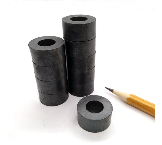 Изображение товара Магнит Проф-Магнит кольцо 20x10x10 мм, 10 шт. Ферритовый Y30 D20x10x10