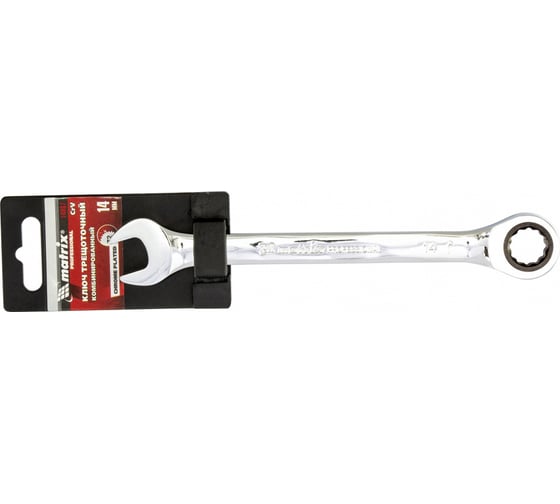 Изображение товара Комбинированный трещоточный ключ 14 мм MATRIX PROFESSIONAL 14807