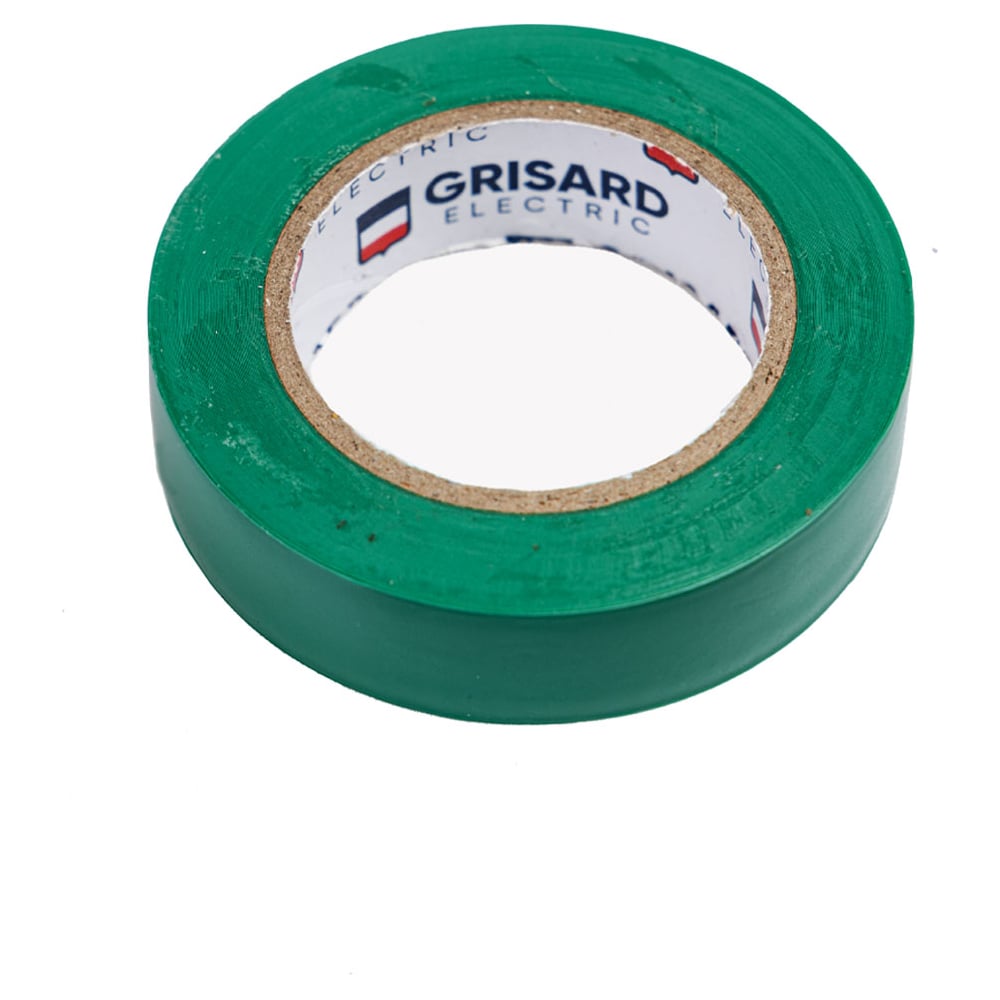 Изображение товара Универсальная изолента Grisard Electric 0,15x15 мм, зеленая, 10 м, 10 шт. GRE-013-0022