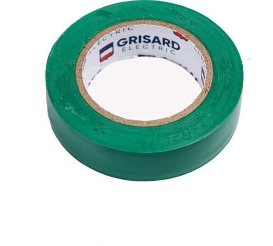 Изображение товара Универсальная изолента Grisard Electric 0,15x15 мм, зеленая, 10 м, 10 шт. GRE-013-0022