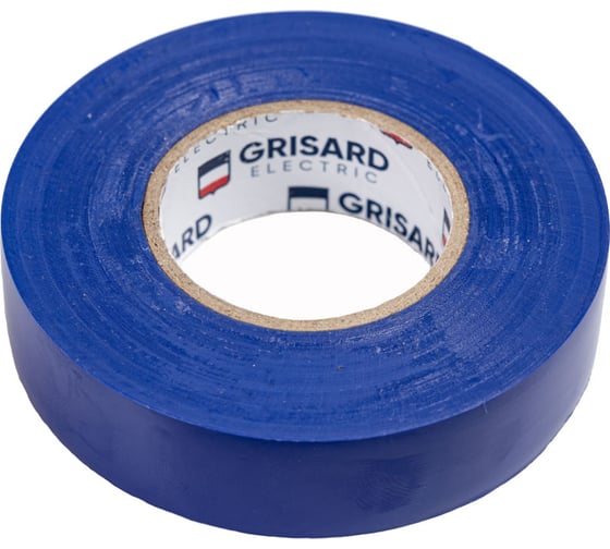 Изображение товара Универсальная изолента Grisard Electric 0,18x19 мм, синяя ,20 м, 10 шт. GRE-013-0002