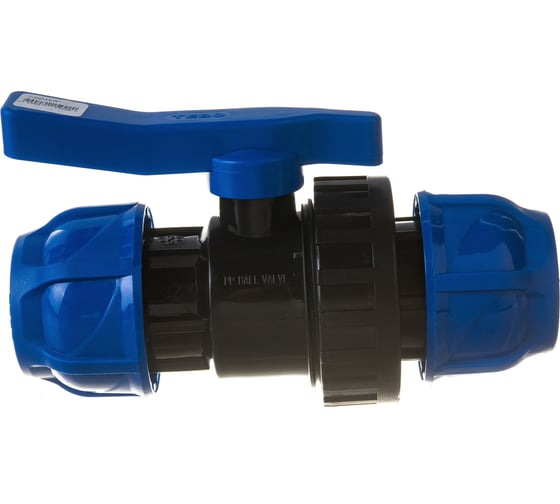 Изображение товара Шаровой компрессионный кран TEBO ПНД 32x32 T-ПНД.Кш.0.32-32.CN