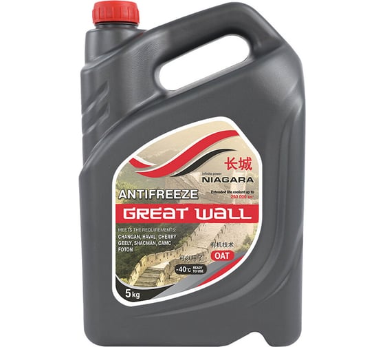 Изображение товара Охлаждающая жидкость NIAGARA Антифриз Ниагара Great Wall 40 5 кг 012001001059