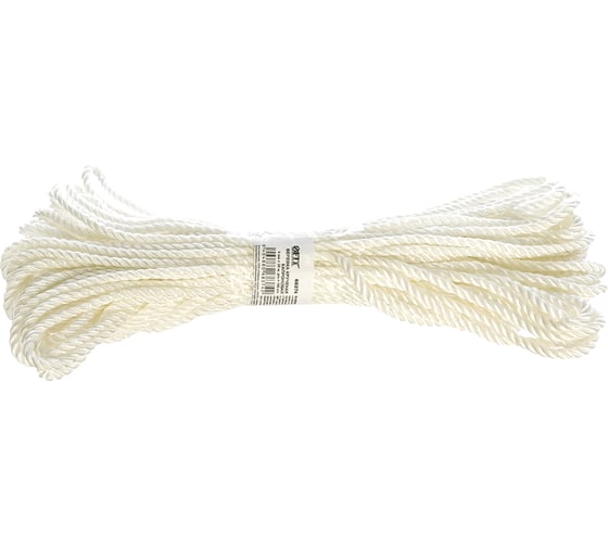 Изображение товара Крученая капроновая веревка 4мм х 20м РОС 68374