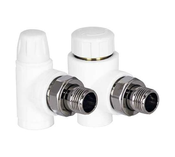 Изображение товара Комплект PPR TEBO термостатический для радиаторов №7 20х1/2н.р. угловой (термоклапан, клапан запорный) 030061131