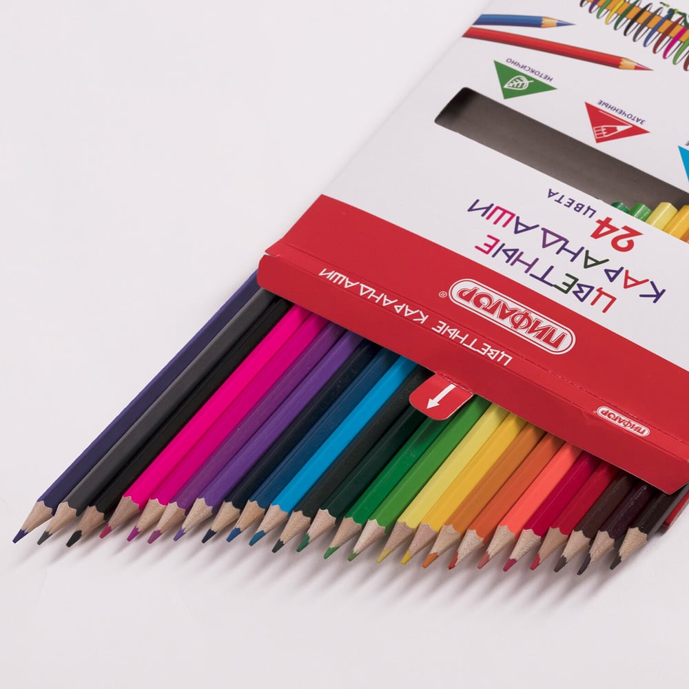 Цветные карандаши Пифагор классические заточенные ные карандаши пифагор