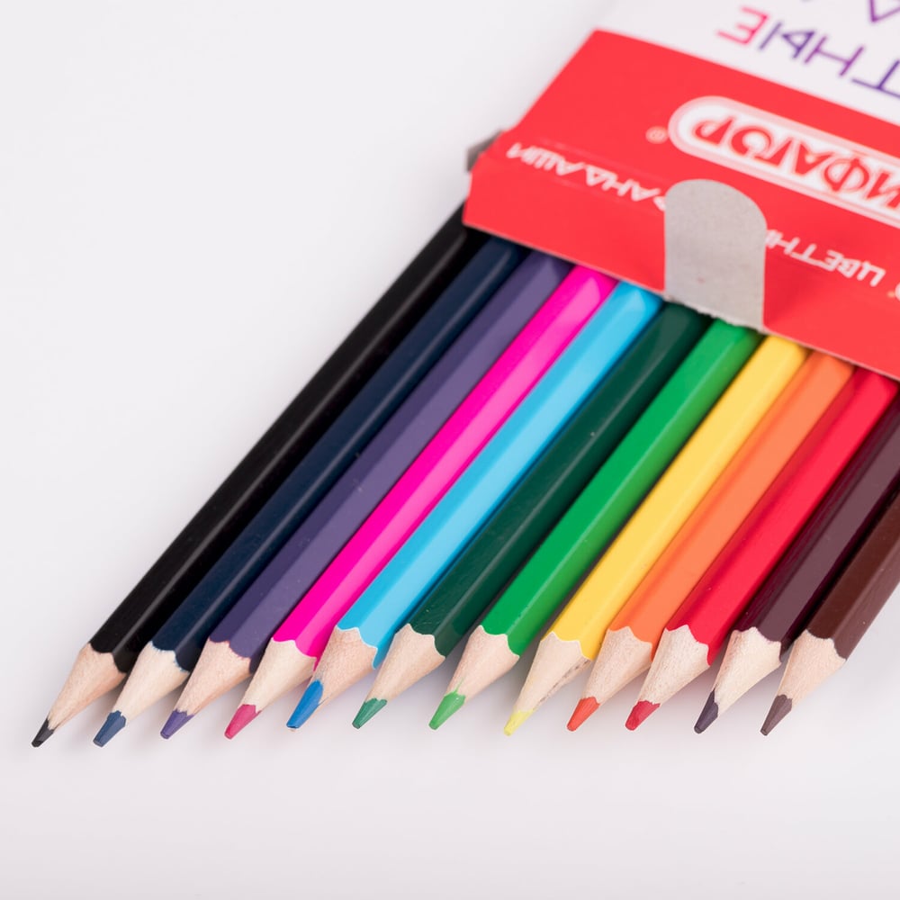 Цветные карандаши Пифагор классический пластилин пифагор