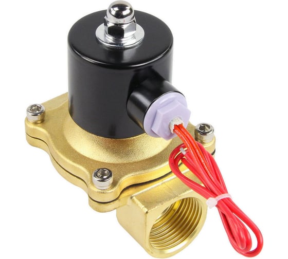 Изображение товара Клапан электромагнитный DN.ru VS2W-100E-NC Ду20 Ру10 двухходовой, латунь, EPDM, 220В AC D130-01249