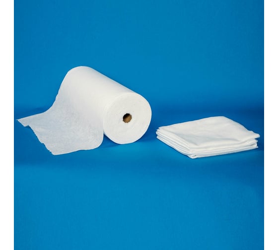 Изображение товара Одноразовое полотенце ЧИСТОВЬЕ cotto белое, в рулоне 80 шт, 35x70 см, 45 г/м2 631055