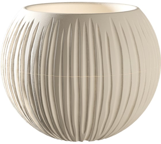 Изображение товара Кашпо bmc КШ-9526 Сфера диаметр 13.5 см, высота 16 см, 1.7 л, кремовое 065941