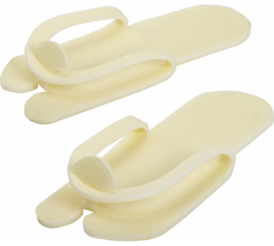 Изображение товара Одноразовые тапочки-вьетнамки ЧИСТОВЬЕ белые, 25 пар, 43 размер 631064