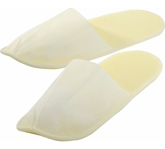 Изображение товара Одноразовые тапочки ЧИСТОВЬЕ белые, с закрытым мысом, 25 пар, 43 размер 631065