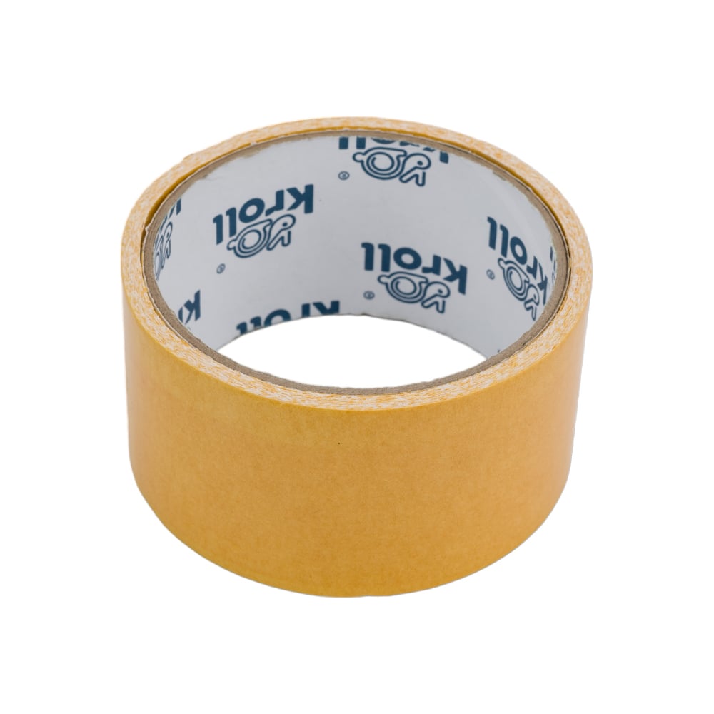 Изображение товара Двусторонняя клейкая лента KROLL ткань pvc 48 мм 5 м надежное крепление