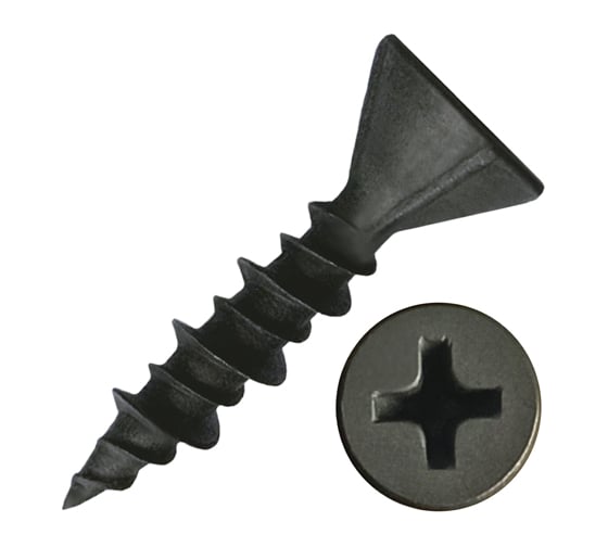 Изображение товара Саморез Rizzel для крепления ГВЛ-листов 3,9x19 фосфатированный, короб 20000 шт 00-00463938