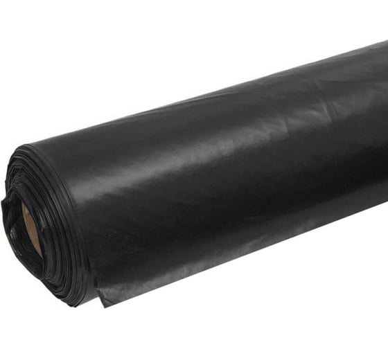 Изображение товара Техническая полиэтиленовая пленка Izoway черная, рукав 6/150 мкм, 1500 мм, 100 м 13066