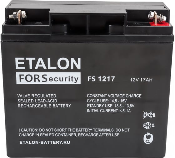 Изображение товара Аккумулятор ETALON FS 1217 (12 В, 17 Ач) Etalon Battery 00-00006441
