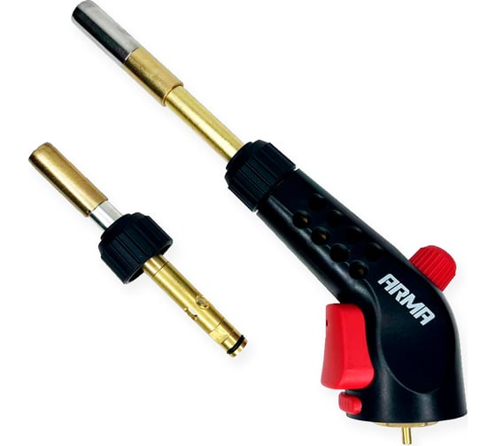 Изображение товара Горелка для МАПП / MAPP газа ARMA с пьезоподжигом, 2 наконечника PFT-28