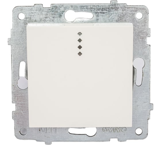 Изображение товара 1-клавишный механизм выключателя OVIVO с подсветкой, белый, 600-000201-201
